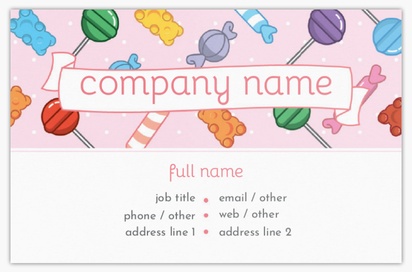 Design Preview for Design Gallery: Sweet Shops Ultra-Thick Business Cards, Standard (85 x 55 mm)