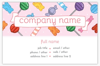 Design Preview for Design Gallery: Sweet Shops Textured Uncoated Business Cards