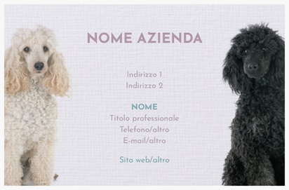 Anteprima design per Galleria di design: biglietti da visita carta effetto lino per animali domestici