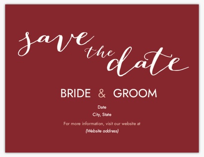 A save the date marsala red pink design for Traditional & Classic