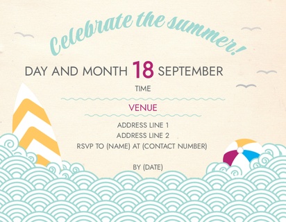 Design Preview for Templates for Barbecues & Picnic Invitations and Announcements , Flat 10.7 x 13.9 cm