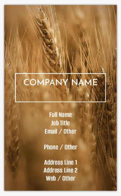 Design Preview for Templates for Agriculture & Farming Standard Name Cards , Standard (91 x 55 mm)