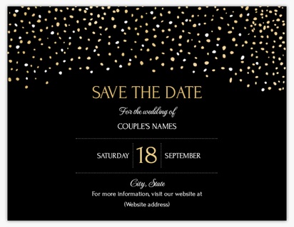 A save the date gold black brown design for Season