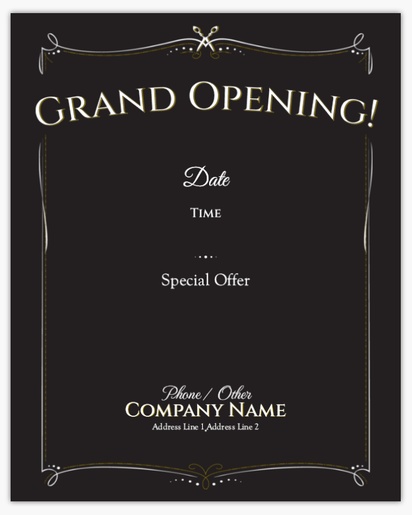 A new store opening grand opening gray design for Elegant