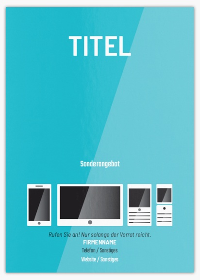Designvorschau für Designgalerie: Flyer und Falzflyer Informationstechnologie,  Ohne Falz A6 (105 x 148 mm)