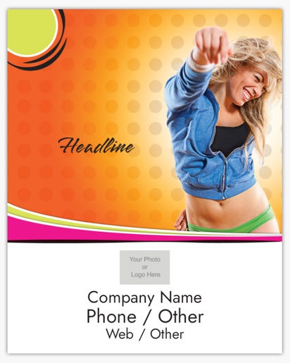 Design Preview for Dance Fitness Posters Templates, 16" x 20"