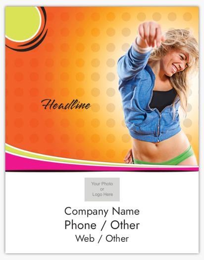 Design Preview for Dance Fitness Posters Templates, 22" x 28"