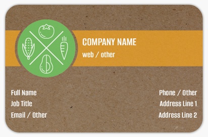 Design Preview for Design Gallery: Groceries Rounded Corner Business Cards, Rounded Standard (85 x 55 mm)