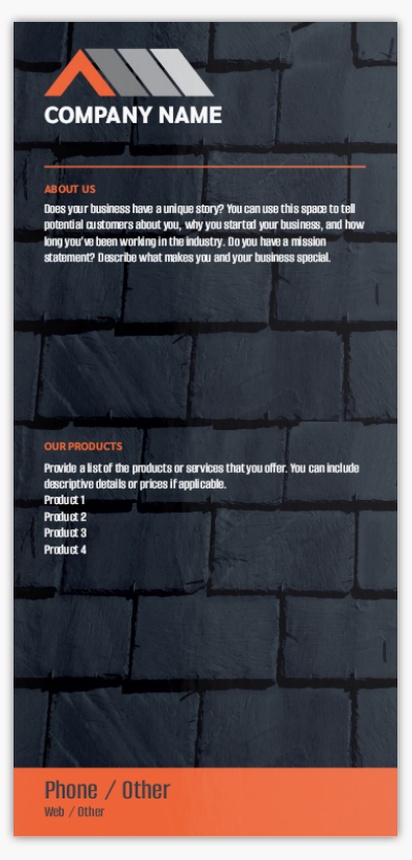 Design Preview for Design Gallery: Roofing Flyers & Leaflets,  No Fold/Flyer DL (99 x 210 mm)