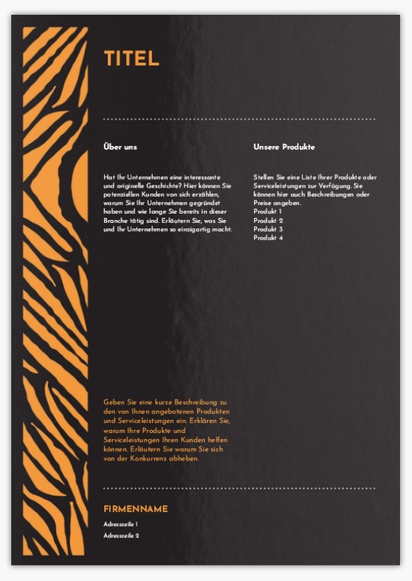 Designvorschau für Designgalerie: Flyer und Falzflyer Tiere,  Ohne Falz A4 (210 x 297 mm)