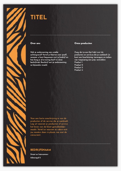 Voorvertoning ontwerp voor Ontwerpgalerij: Dieren Flyers en folders,  Geen vouwlijn A4 (210 x 297 mm)