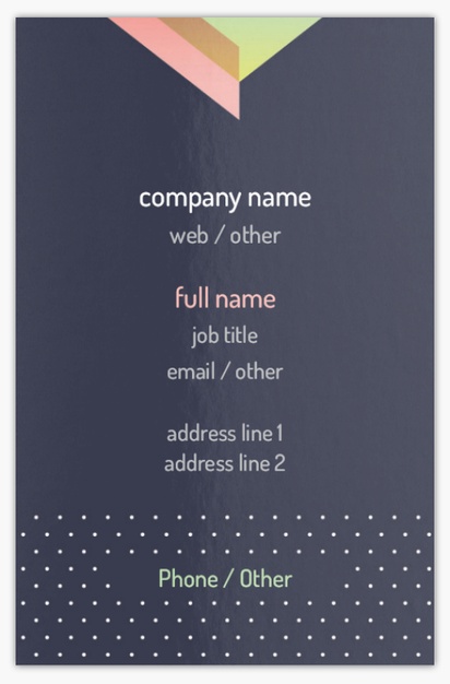 Design Preview for Design Gallery: Graphic Design Metallic Business Cards