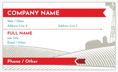 Design Preview for Design Gallery: Agriculture & Farming Standard Business Cards, Standard (91 x 55 mm)