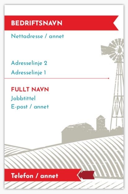 Forhåndsvisning av design for Designgalleri: Jordbruk og gårdsdrift Visittkort av ubestrøket strukturert papir