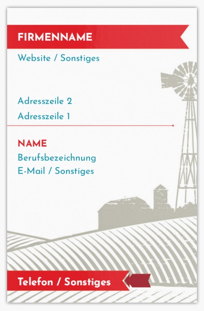 Designvorschau für Designgalerie: Hochglanz-Visitenkarten Bauernhof & Landwirtschaft