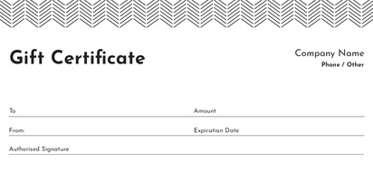 Design Preview for Design Gallery: Restaurants Gift Certificates