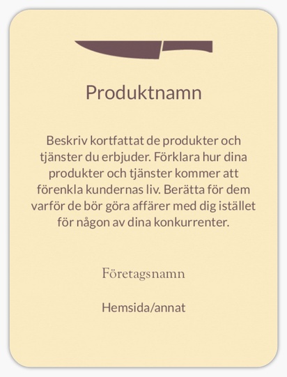 Förhandsgranskning av design för Designgalleri: Hämtmat Produktetiketter på ark, Rundad rektangel 10 x 7,5 cm