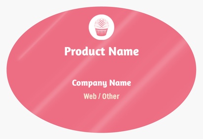 Design Preview for Design Gallery: Bakeries Product Labels on Sheets, Oval 7.6 x 5.1 cm