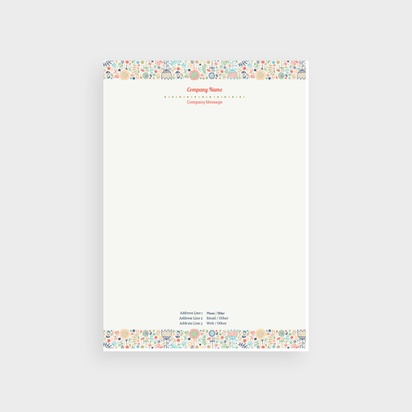 Design Preview for Design Gallery: Floral Bulk Letterheads