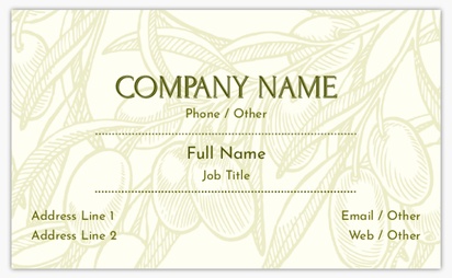 Design Preview for Design Gallery: Farmers Market Standard Business Cards, Standard (91 x 55 mm)