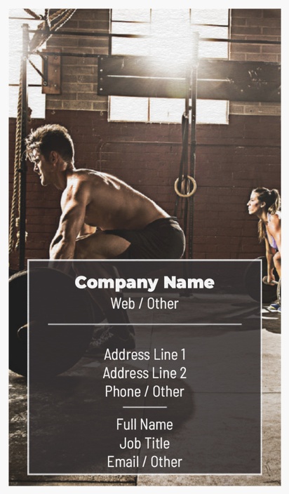 Design Preview for Design Gallery: Personal Training Natural Textured Business Cards