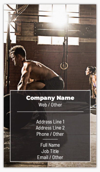 Design Preview for Fitness Classes Glossy Business Cards Templates, Standard (3.5" x 2")