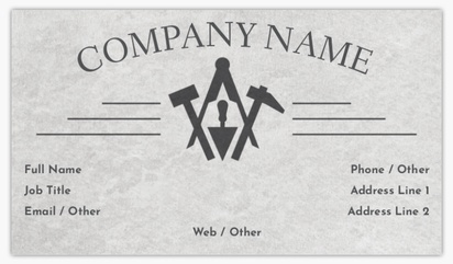 Design Preview for Design Gallery: Masonry & Bricklaying Non-Tearable Visiting Cards