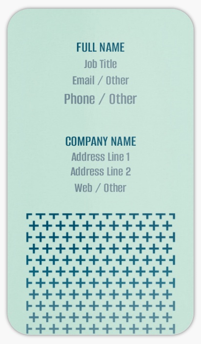 Design Preview for Dentistry Rounded Corner Business Cards Templates, Standard (3.5" x 2")
