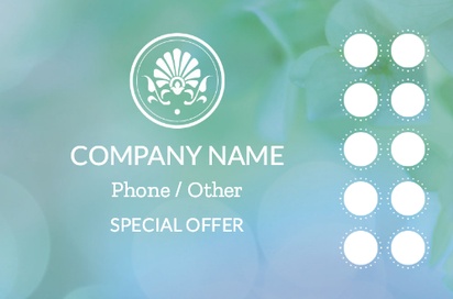 Design Preview for Design Gallery: Florals & Greenery Loyalty Cards
