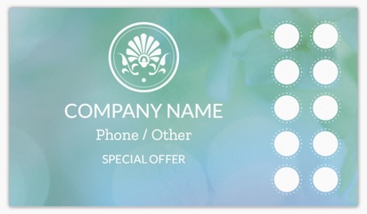 A total wellness calm green blue design for Loyalty Cards