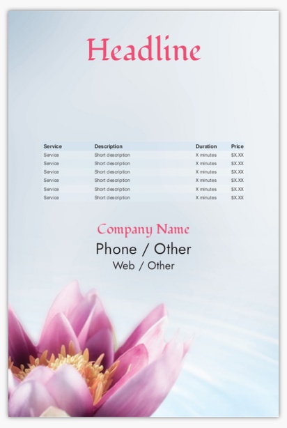 A lotus beauty consultant white purple design for Events