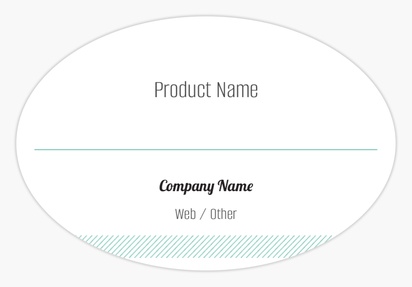 Design Preview for Design Gallery: Modern & Simple Product & Packaging Labels, Oval  7.6 x 5.1 cm 