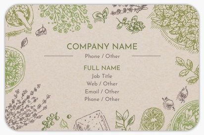 Design Preview for Design Gallery: Farmers Market Rounded Corner Business Cards, Rounded Standard (85 x 55 mm)