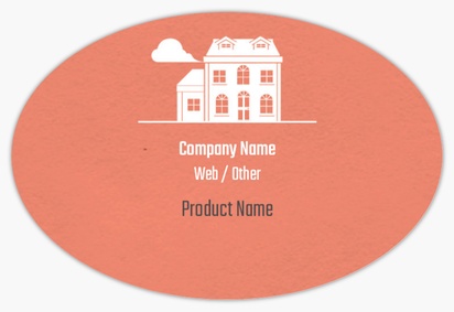 Design Preview for Design Gallery: Property & Estate Agents Product Labels, 7.6 x 5.1 cm Oval