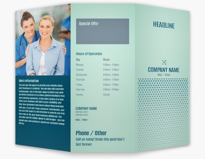 Design Preview for Design Gallery: Medical Professionals Custom Brochures, 8.5" x 11" Tri-fold