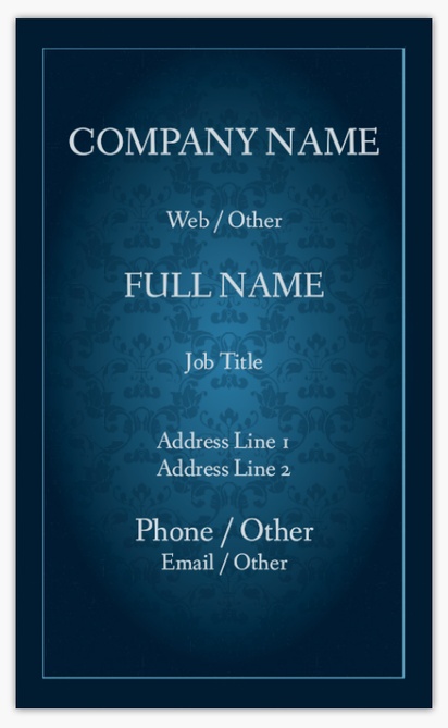 Design Preview for Templates for Elegant Standard Name Cards , Standard (91 x 55 mm)