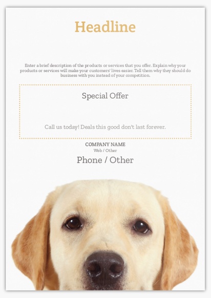 Design Preview for Design Gallery: Animals Flyers & Leaflets,  No Fold/Flyer A5 (148 x 210 mm)