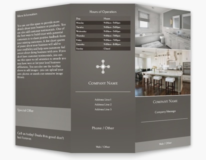 Design Preview for Kitchen & Bathroom Remodeling Custom Brochures Templates, 8.5" x 11" Tri-fold