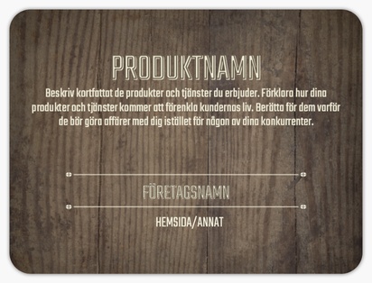 Förhandsgranskning av design för Designgalleri: Hantverkare Produktetiketter på ark, Rundad rektangel 10 x 7,5 cm