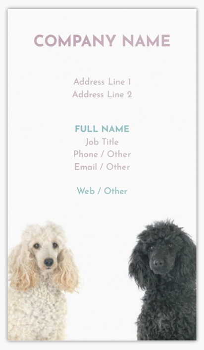 Design Preview for Design Gallery: Animals & Pet Care Standard Visiting Cards