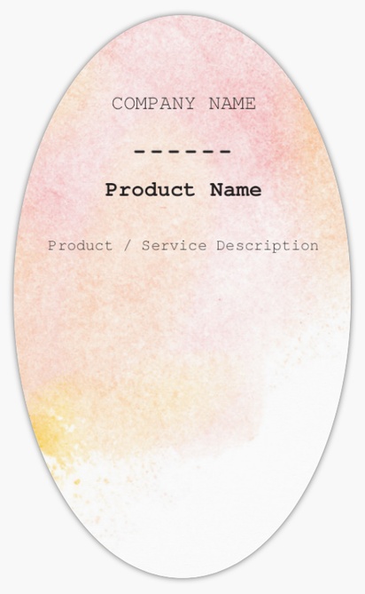 Design Preview for Design Gallery: Modern & Simple Product & Packaging Labels, Oval  12.7 x  7.6 cm 