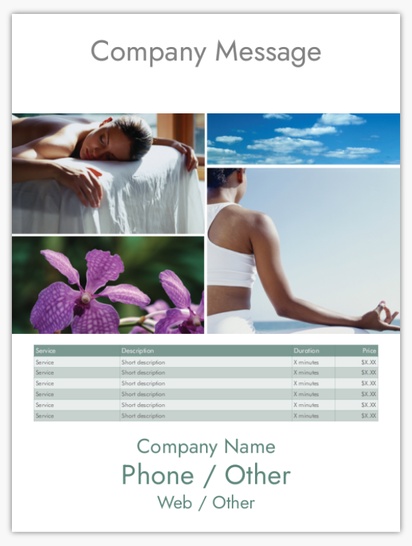 A massage cosmetology gray design for Summer