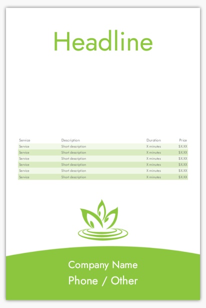 A lotus visitkort lótus cartões de visita green cream design for Floral