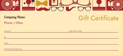 Design Preview for Design Gallery: Retro & Vintage Gift Certificates