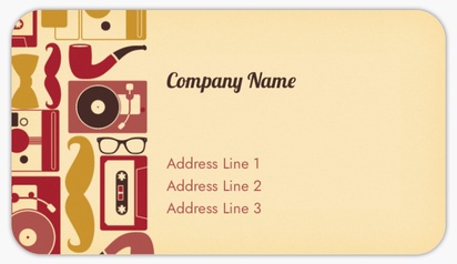 Design Preview for Design Gallery: Music Mailing Labels, 8.7 x 4.9 cm