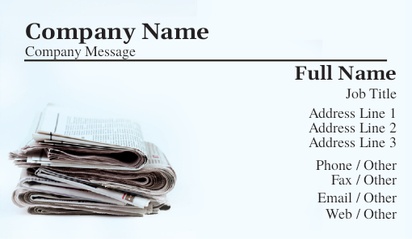 Design Preview for Design Gallery: News & Books Business Card Stickers