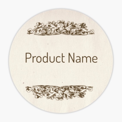 Design Preview for Design Gallery: Elegant Product & Packaging Labels, Circle 1.5"  3.8 x 3.8 cm 