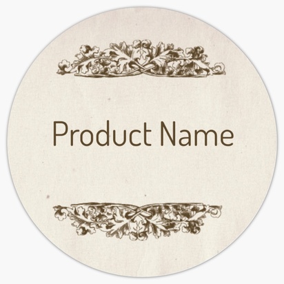 Design Preview for Design Gallery: Retro & Vintage Product Labels on Sheets, Circle 3.8 x 3.8 cm