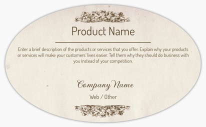 Design Preview for Design Gallery: Antiques Product Labels on Sheets, Oval 12.7 x 7.6 cm