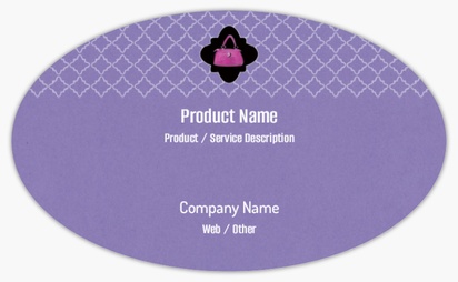 Design Preview for Design Gallery: Fashion & Modelling Product Labels on Sheets, Oval 12.7 x 7.6 cm